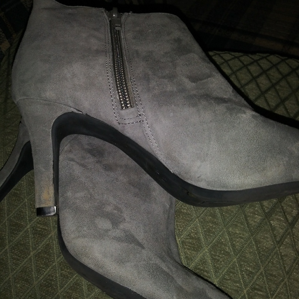 Grey Suede Booties 6 barely worn
